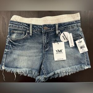 YMI Women's Distressed Blue Jean Shorts